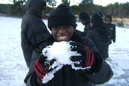 Watoto Boy in Snow