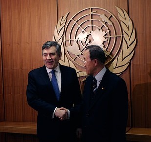 Gordon Brown and Ban Ki-Moon