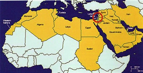 Map of Israel in the World001